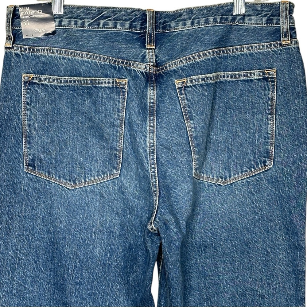 J Crew NWT Premium Edition Slim Boyfriend Button Fly High Waist Straight Jeans - Picture 11 of 15